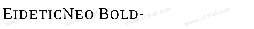 EideticNeo Bold字体转换